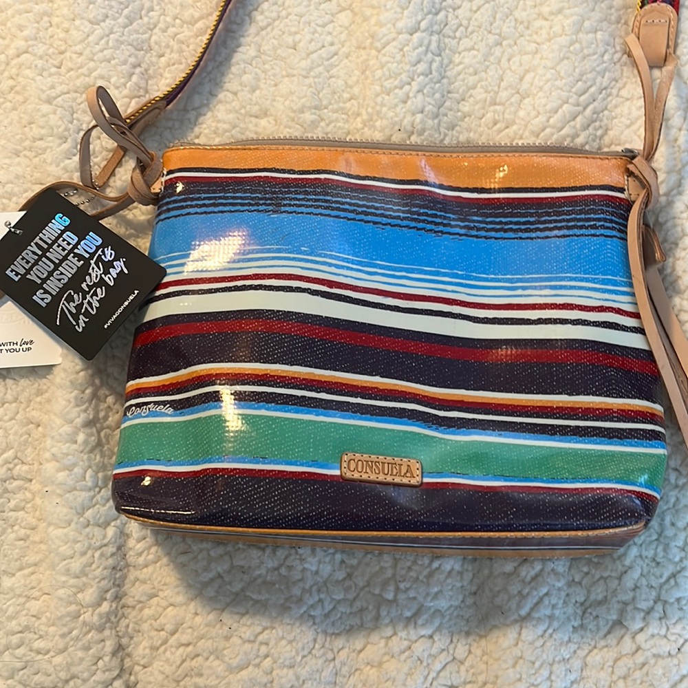 Downtown Crossbody Deanna Canvas Stripe
